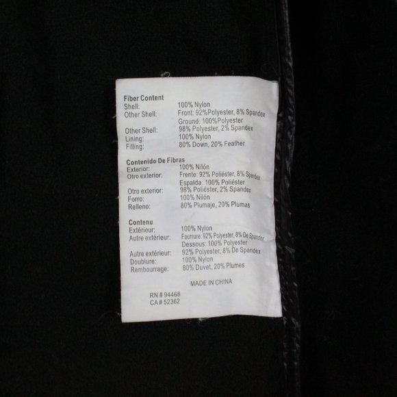 Halifax Traders Black Nylon Down Puffer Weather Resistant Jacket Size S - Picture 6 of 8